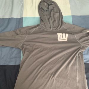 Nike Dri fit hooded long sleeve shirt NY Giants
